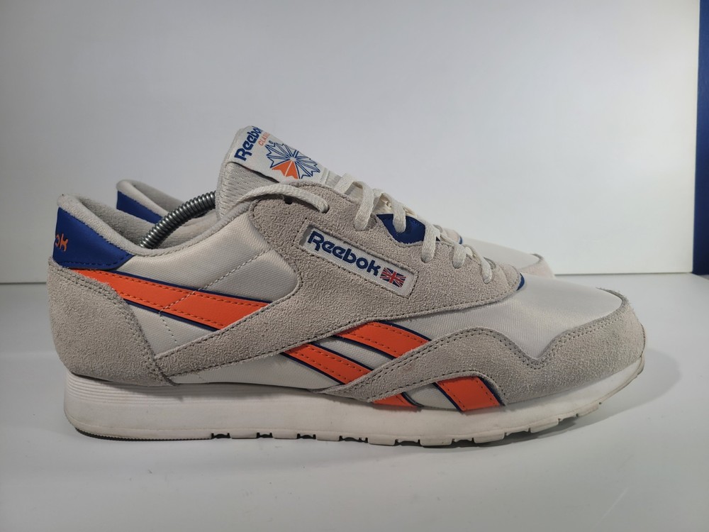 Reebok Classic Nylon Mens White Suede Lace-Up Sneakers GY7277