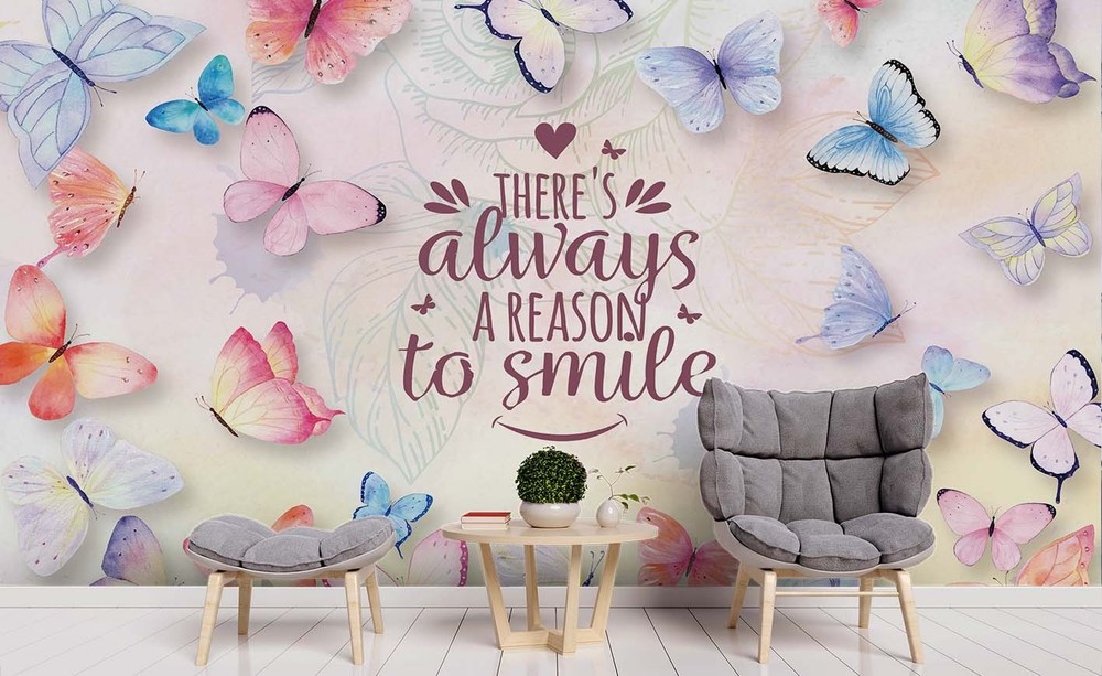 3D Butterflies Illustration Wall Murals Wallpaper Murals Wall Sticker