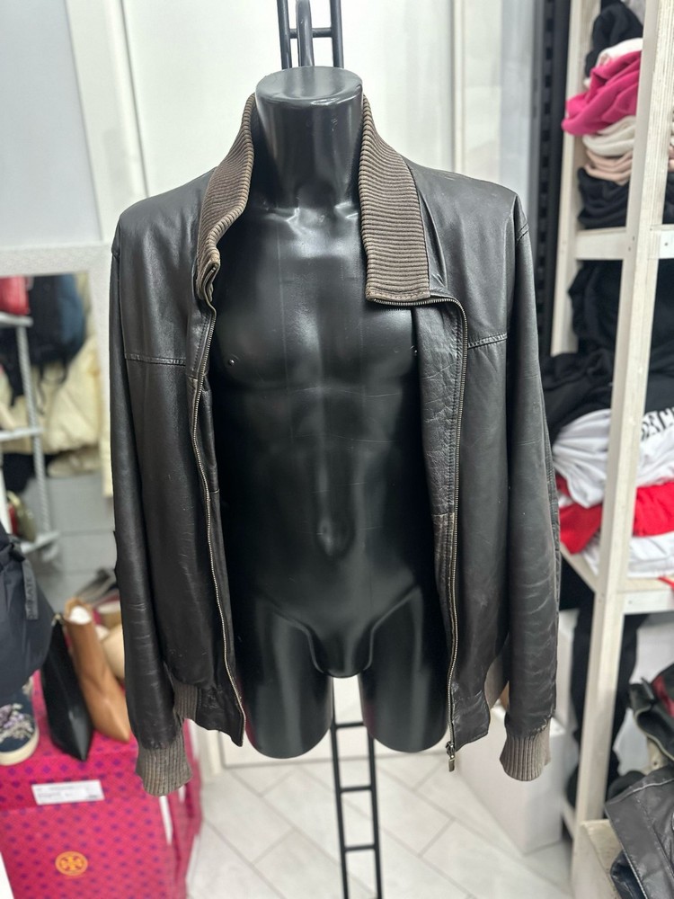 Conbipel Men's Brown Leather Jacket Size 54 LLV1406