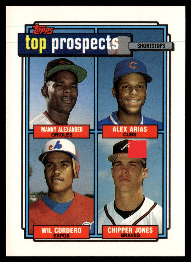 1992 Topps Manny Alexander Alex Arias Wil Cordero Chipper Jones RC #551 Baseball Card