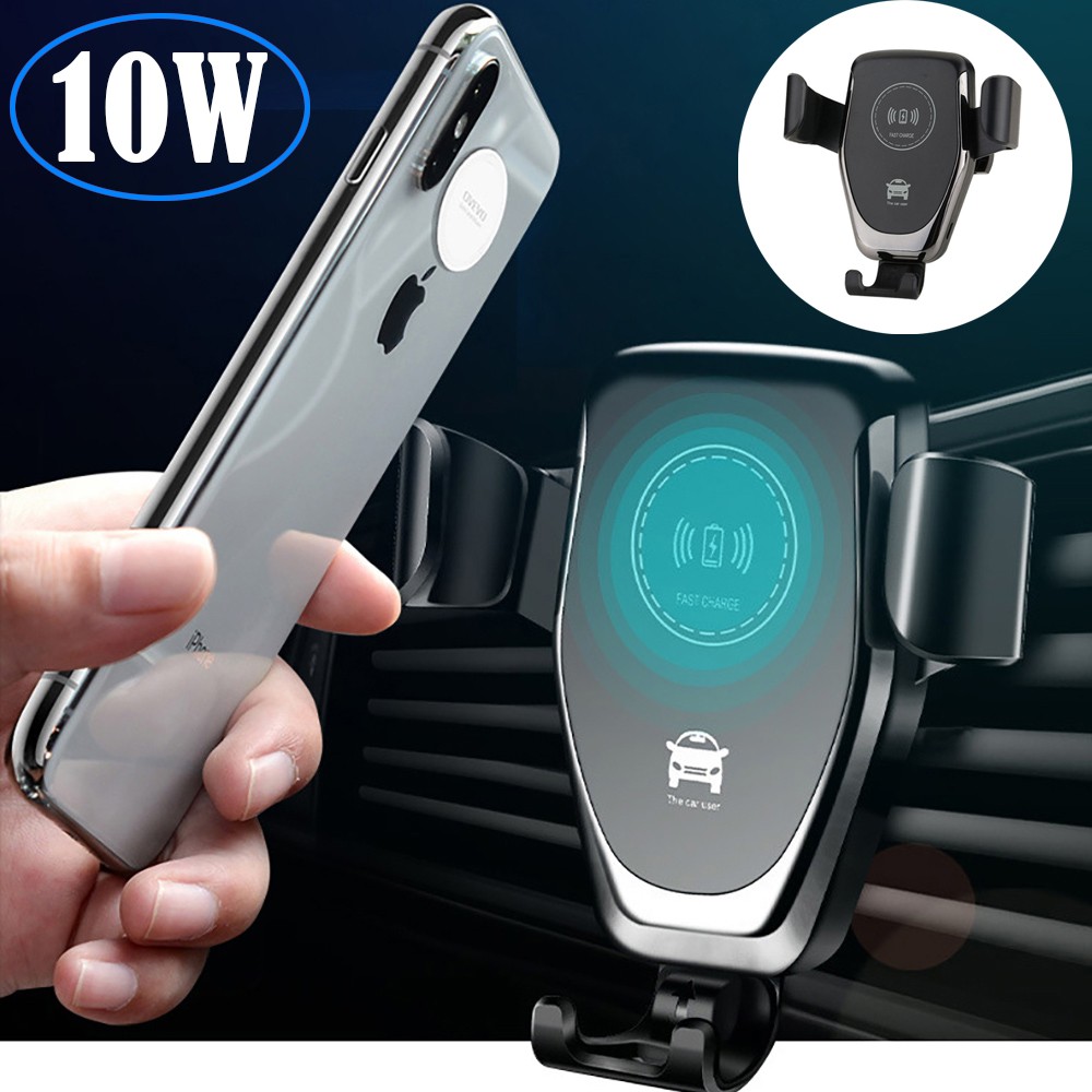 10W Fast Wireless Car Charger Automatic Clamping Mount Air Vent Phone Holder NEW