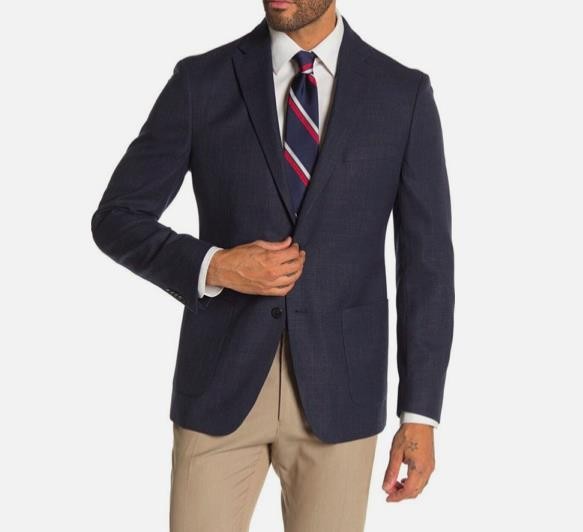 Tommy Hilfiger Men's Wool Blend Woven Modern Fit Jacket Sport Coat 42 S NEW $350