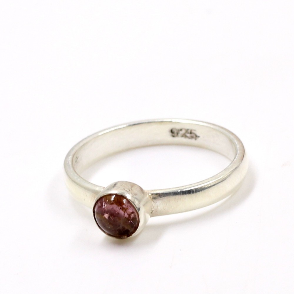 4mm Tourmaline Gemstone Ring in 925 Sterling Silver Size 5.25 Christmas Gift-image