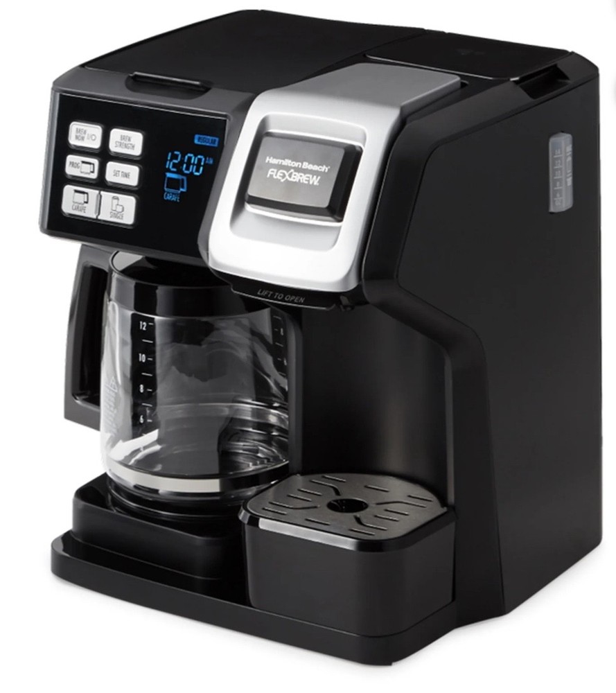 Hamilton Beach FlexBrew Coffee Machine Keurig Black Silver NO box