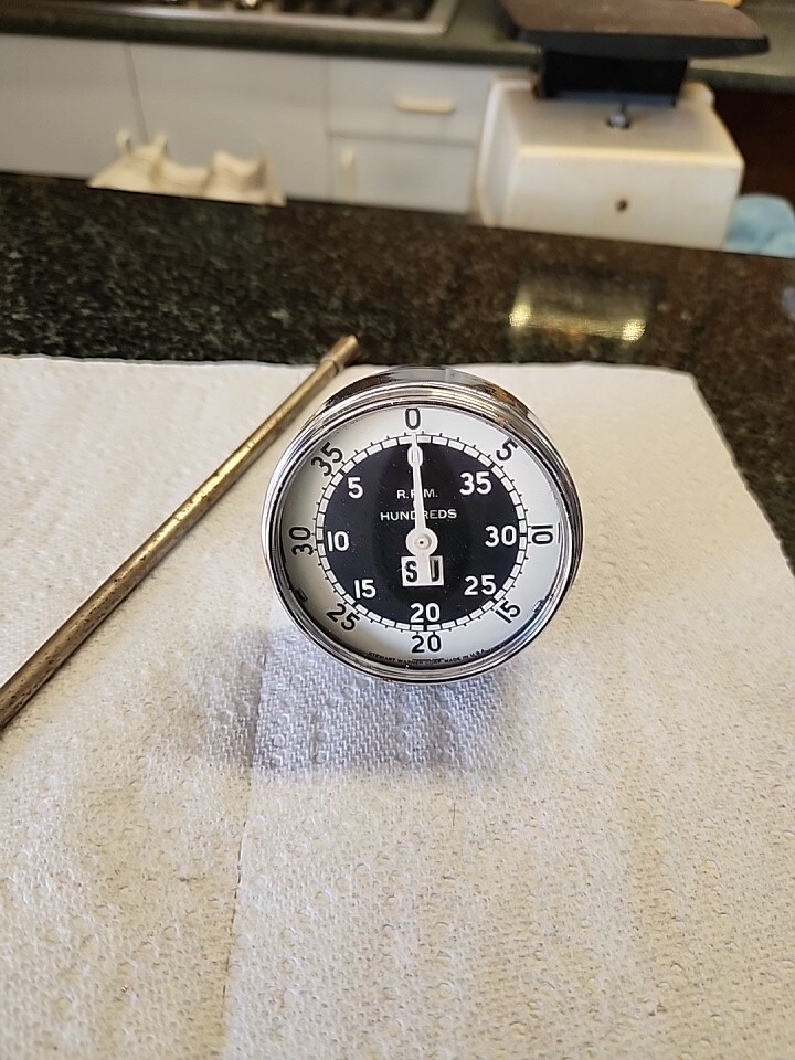 Stewart Warner Portable Vintage Hand Held Tachometer