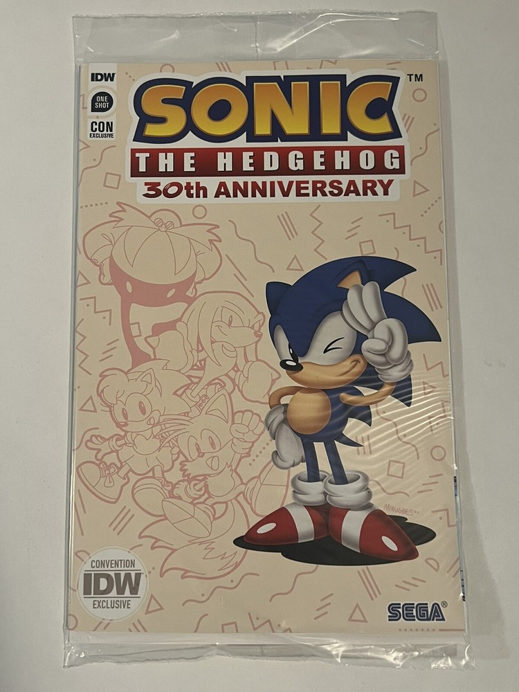 SONIC THE HEDGEHOG 30TH ANNIVERSARY #1 IDW CON EXCLUSIVE VARIANT POLYBAG NM SEGA