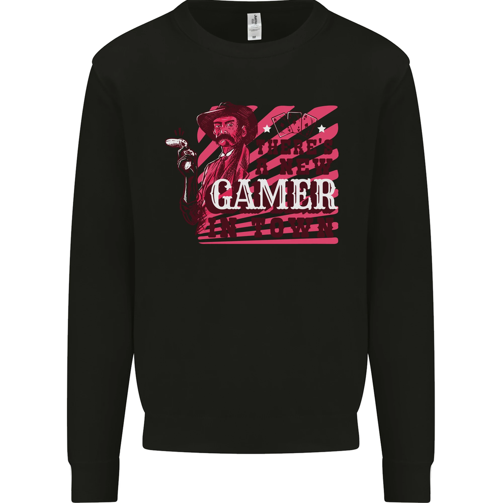 Theres a New Gamer in Town Gaming Mens Sweatshirt Jumper