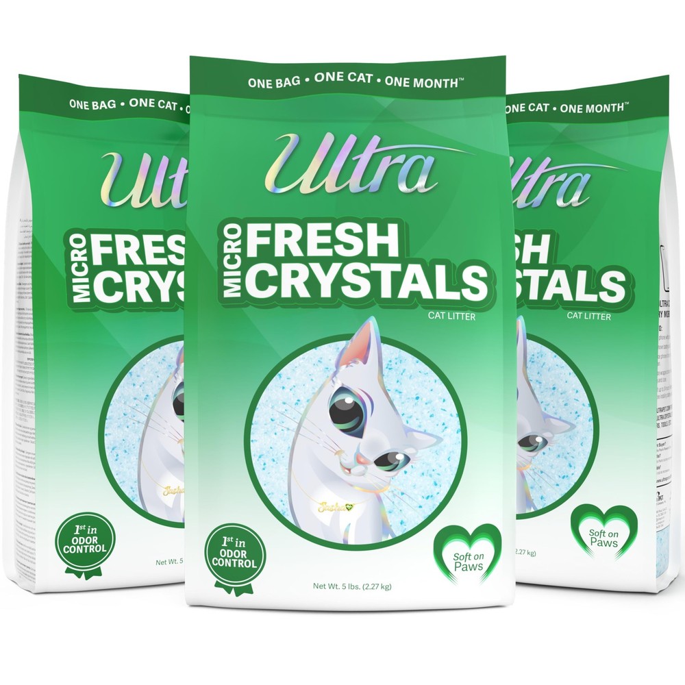 Ultra Fresh Scented Micro Crystals Premium Cat Litter - 99.9 Dust Free, Soft ...