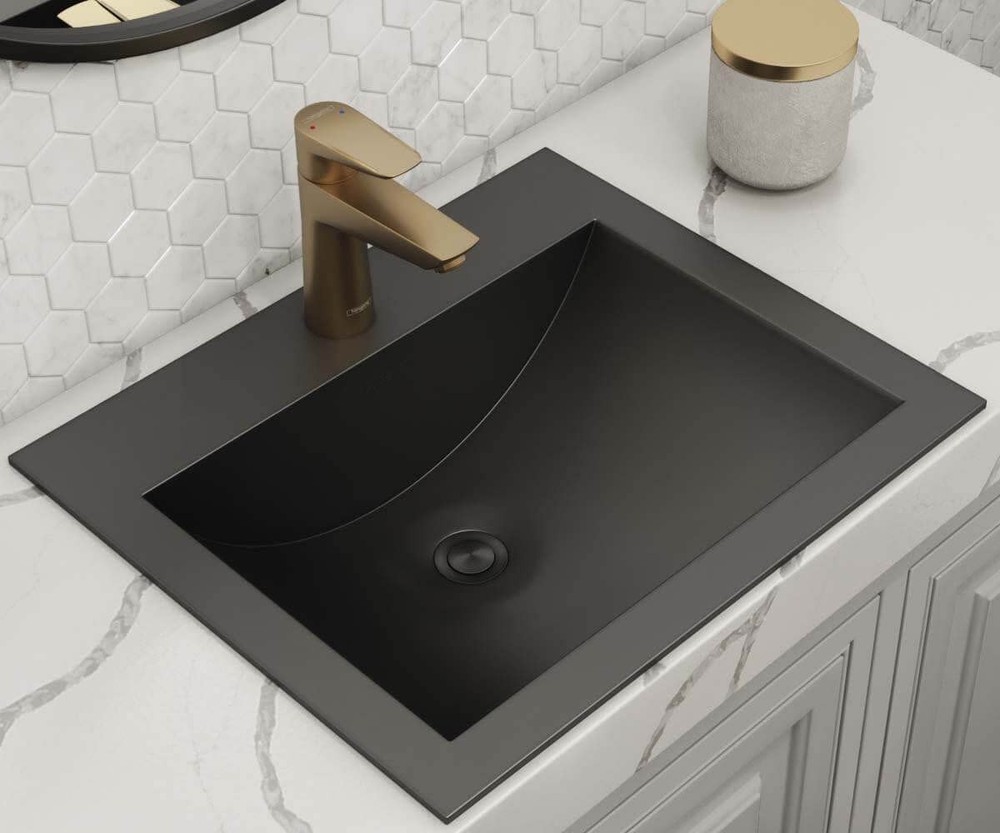 Ruvati RVH5110 Ariaso 21-Inch Black Stainless Steel Drop-In Sink