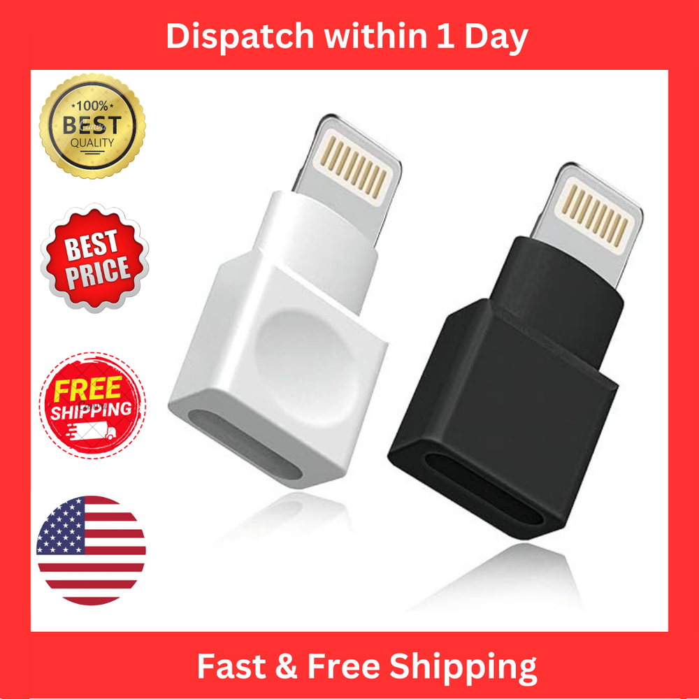 2 Pack MFi Certified Lightning Extender Cable for iPhone Fast Charging