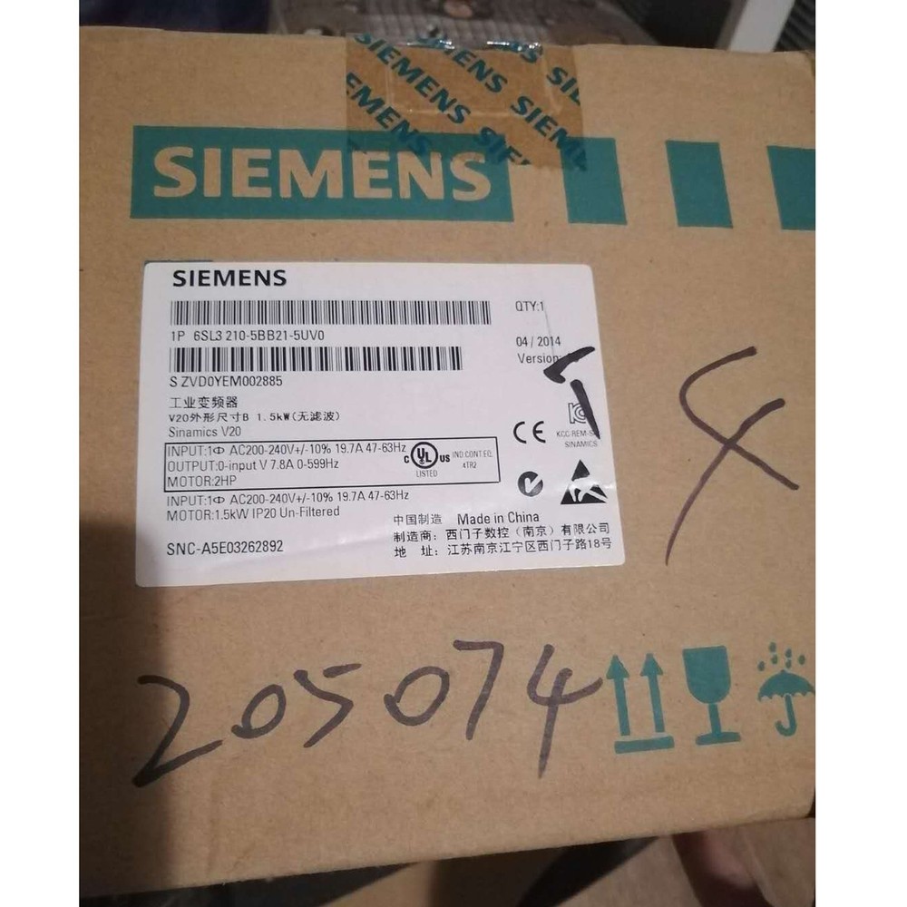 SIEMENS New In Box 6SL3210-5BB21-5UV0 6SL3 210-5BB21-5UV0 1 year warranty