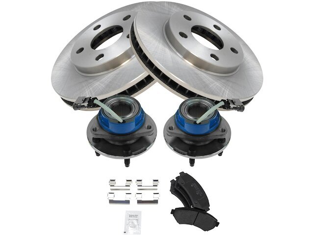 Front Brake Pad and Rotor and Wheel Hub Kit fits Silhouette 1997-2004 FWD 67CTNW