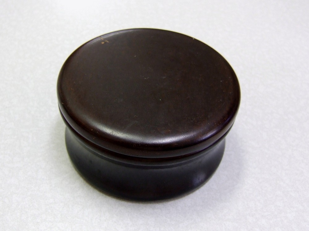 Vintage Wood Shaving Soap Bowl with Lid