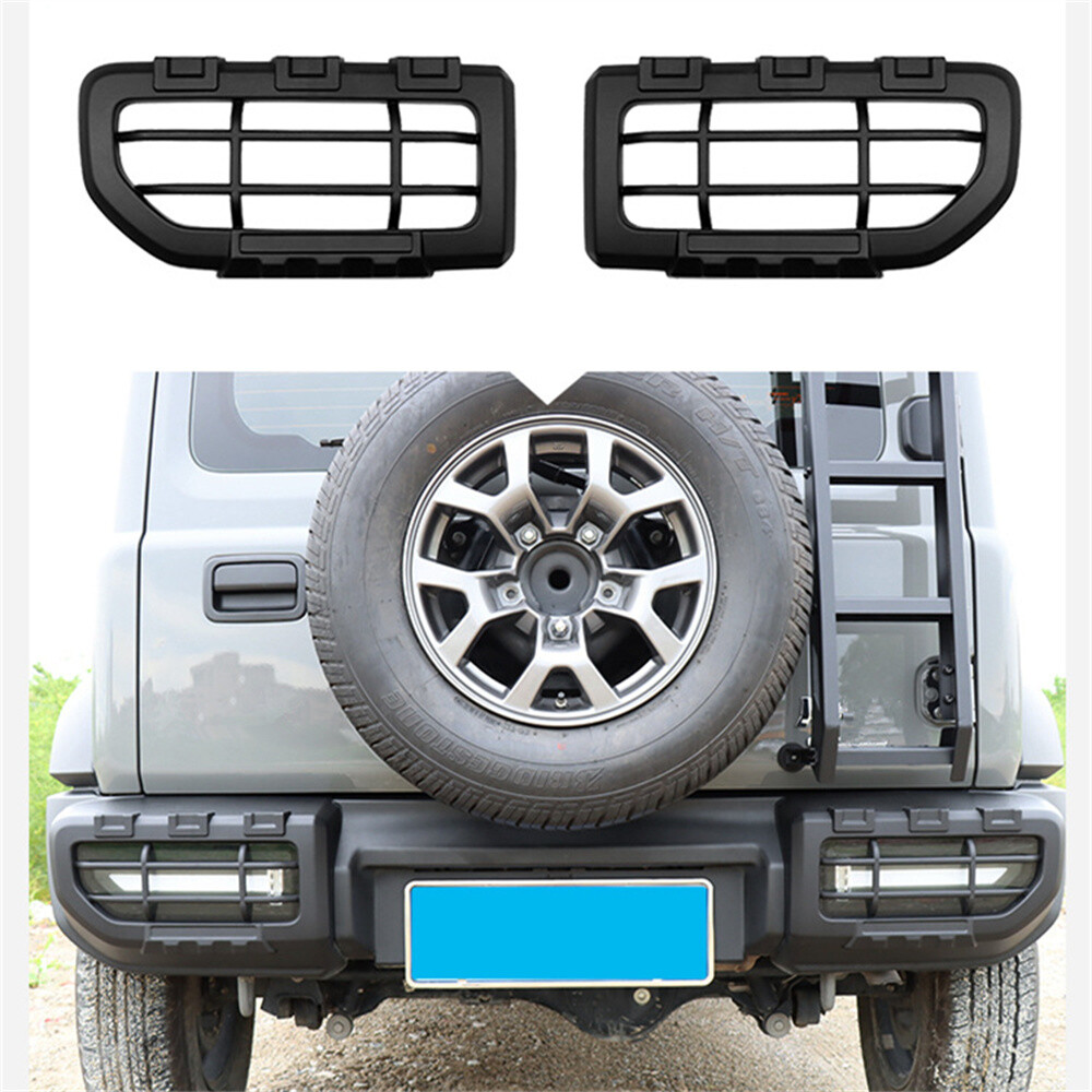 1 Pair Black Tail Light Trim Guard Grid Frame Cover For Suzuki Jimny 2019-2024