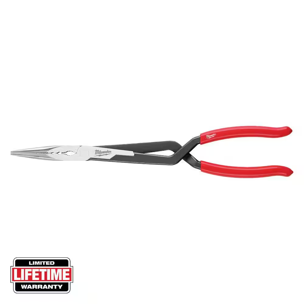 13-Inch Straight Long Needle Nose Pliers with Non-Slip Grip