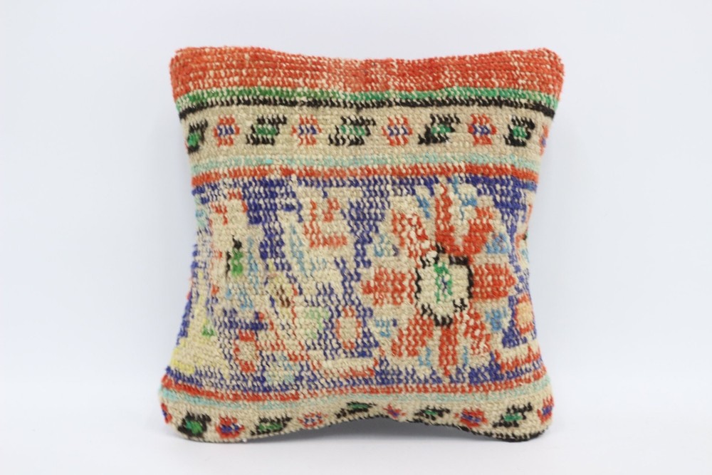 Vintage Kilim Throw Pillow, Pillow for Sofa, 12