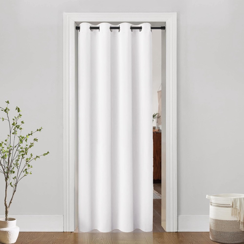 Fake Folding Accordion Door,48x80 Sliding Closet Curtains 80 Inch Length by 4...