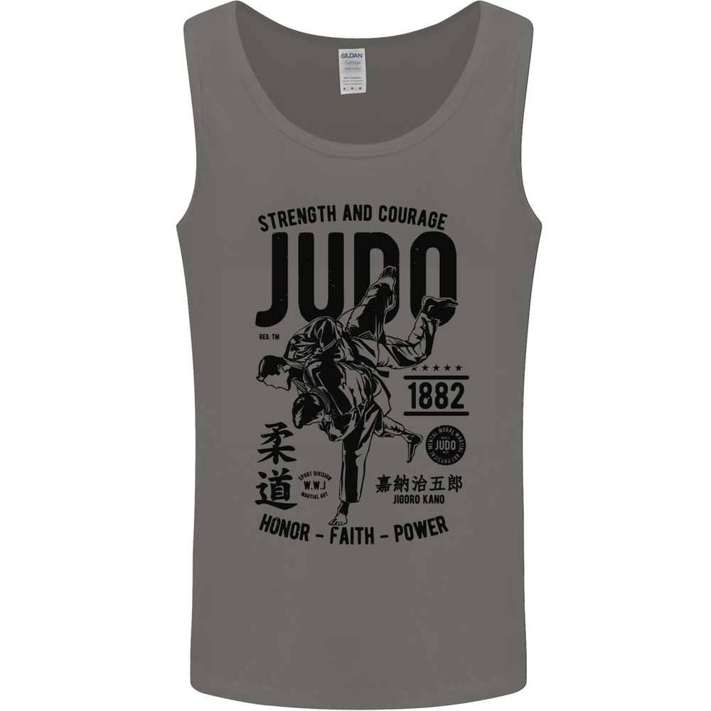 Judo Strength and Courage Martial Arts MMA Mens Vest Tank Top