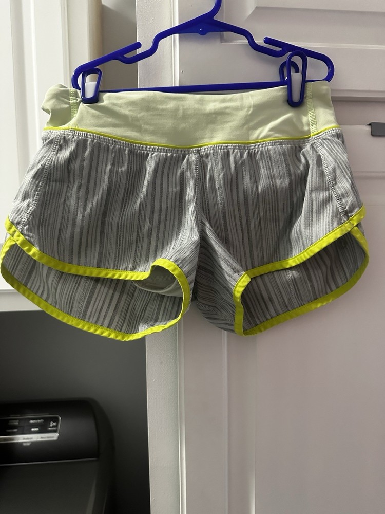 LULULEMON Speed Up Run Shorts Gray Vented Yoga Running Gym Women Size 2
