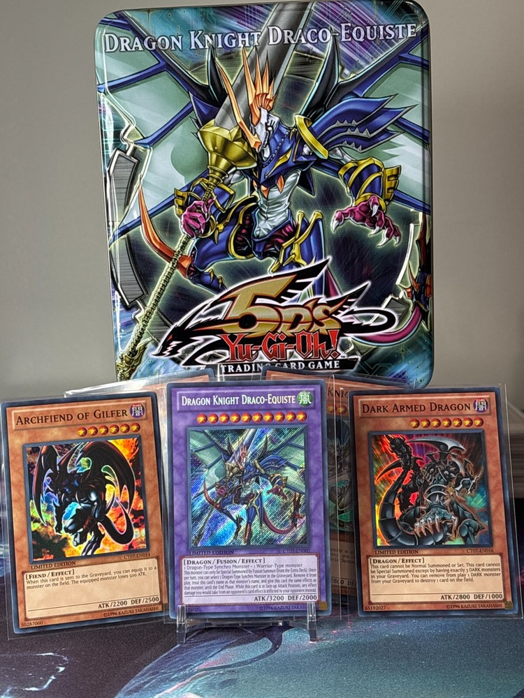 Yugioh Dragon Knight Draco-Equiste 2010 Tin with All Promos NM