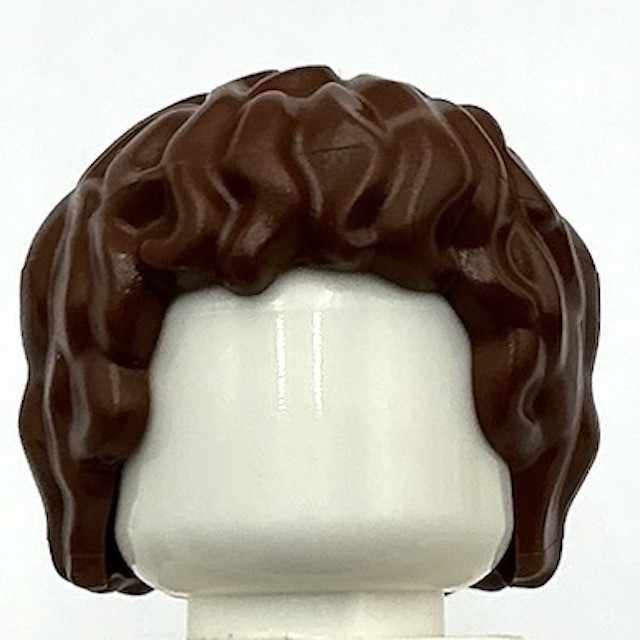Lego New Dark Brown Minifigure, Hair Tousled