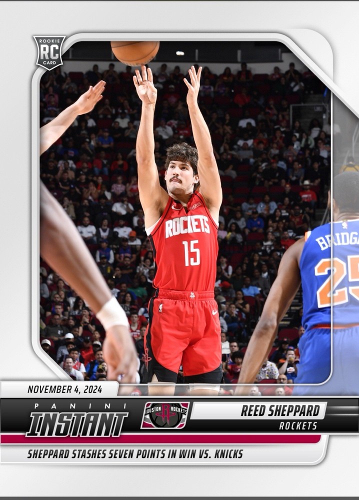 Presale REED SHEPPARD 2024 Panini Instant GRADED GEM-MT 10 ROOKIE #77. COA-image