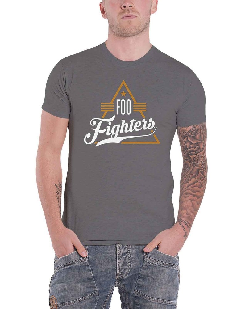 Official Foo Fighters Band Logo T-Shirt for Men in Heather