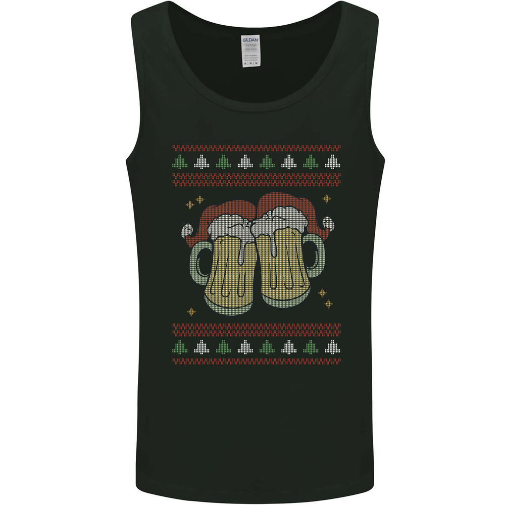 Christmas Beers Funny Xmas Alcohol Drunk Mens Vest Tank Top