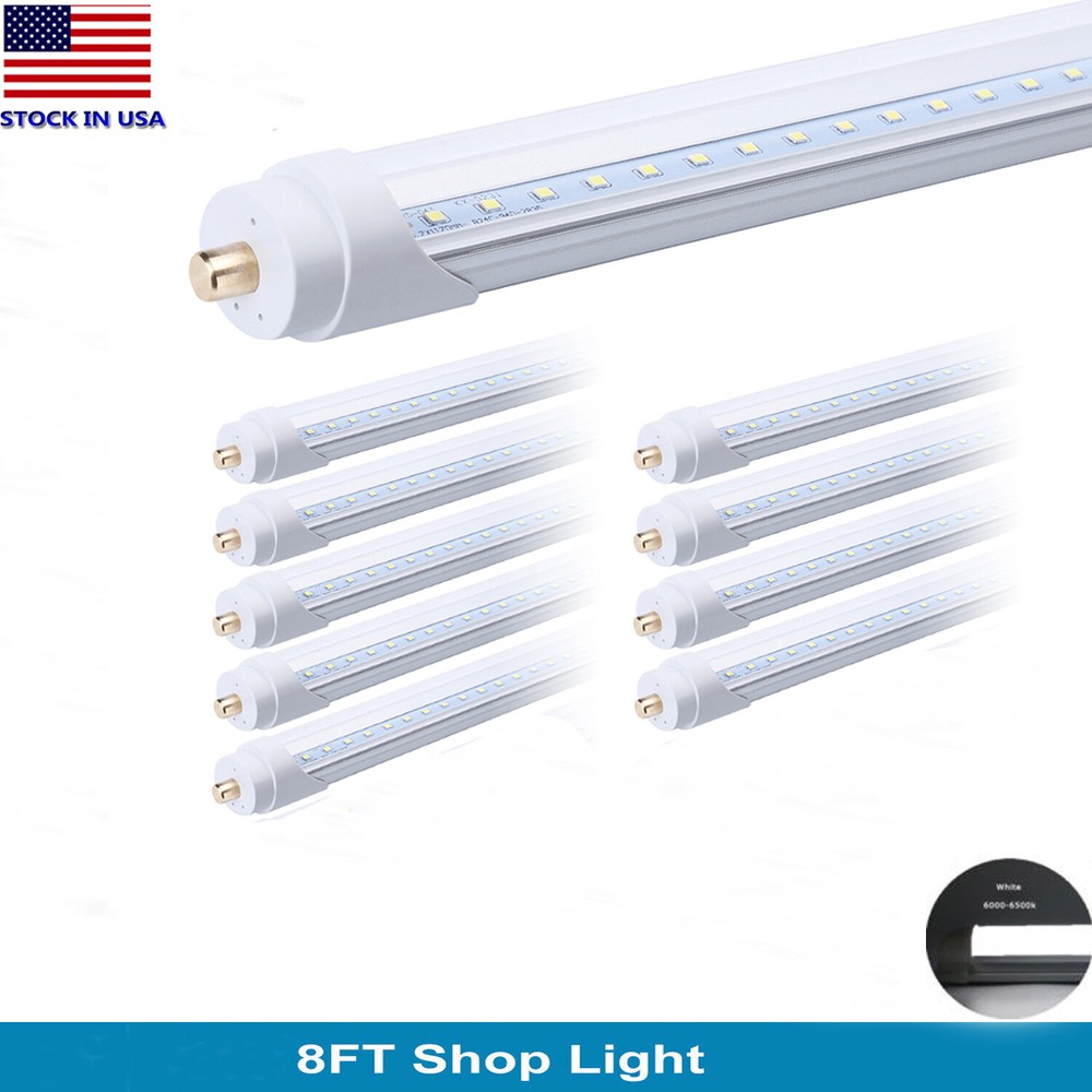 Led Shop Light 8FT Led Tube Light 90W 65W 45W 8 Foot T8 T12 Single Pin Led Bulbs