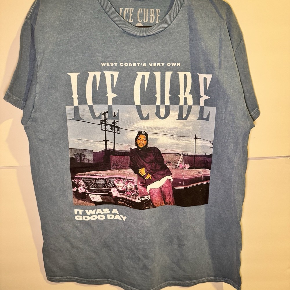 New Ice Cube Graphic Short Sleeve T Shirt Gray Men's Size Small
