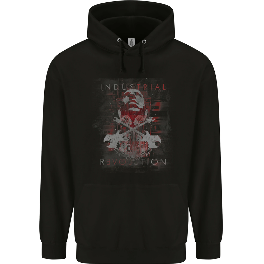 Industrial Revolution Rock Music Guitar Mens 80% Cotton Hoodie