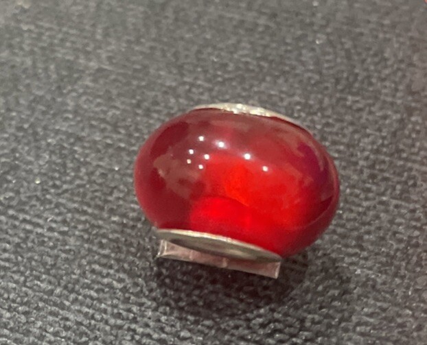 Personalized Mothers Day Red Glass Pandora-Style Alloy Charm with Free P&P-image