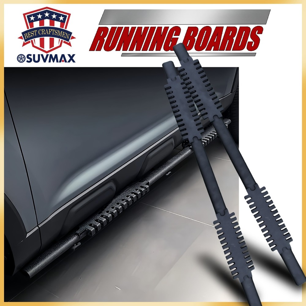 2020-2025 Ford Explorer Black Side Step Running Boards 2pc