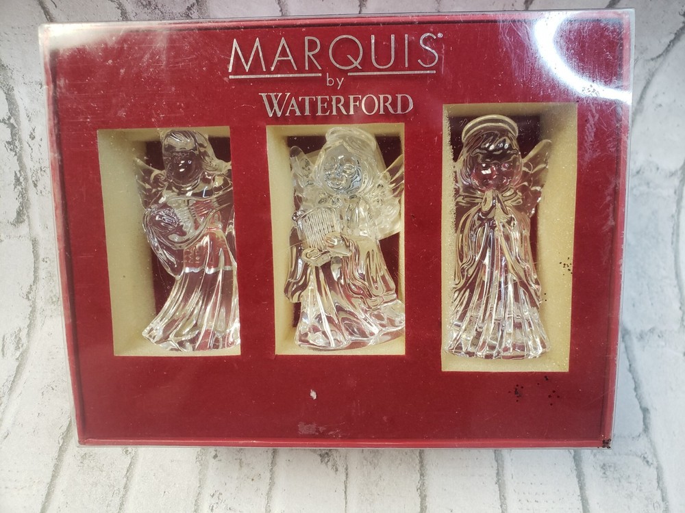 MARQUIS by WATERFORD 3-Piece Crystal Nativity Angel Set with Gift Box 142598