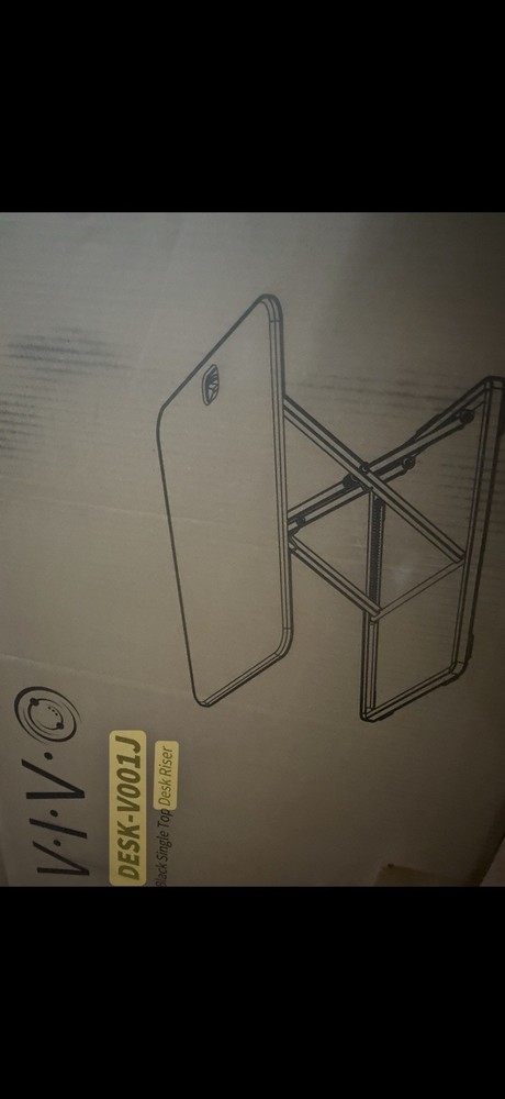 VIVO DESK-V001J Adjustable Desk Stand Black for Monitor or Laptop Universal o