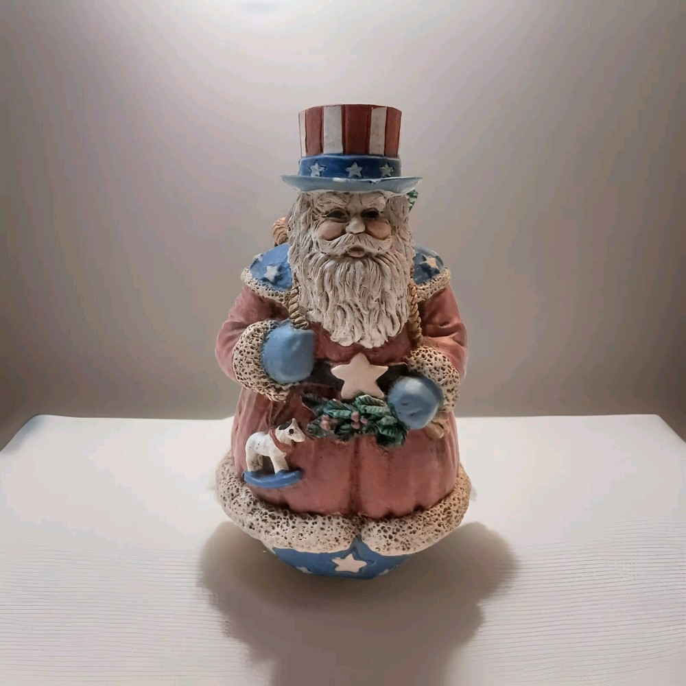 Midwest Primitive Creepy Santa Claus Resin Figurine Folk Art Christmas Decor
