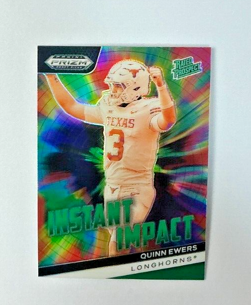 2024 Panini Prizm Draft Picks Quinn Ewers Green Prizm RC Texas Instant Impact