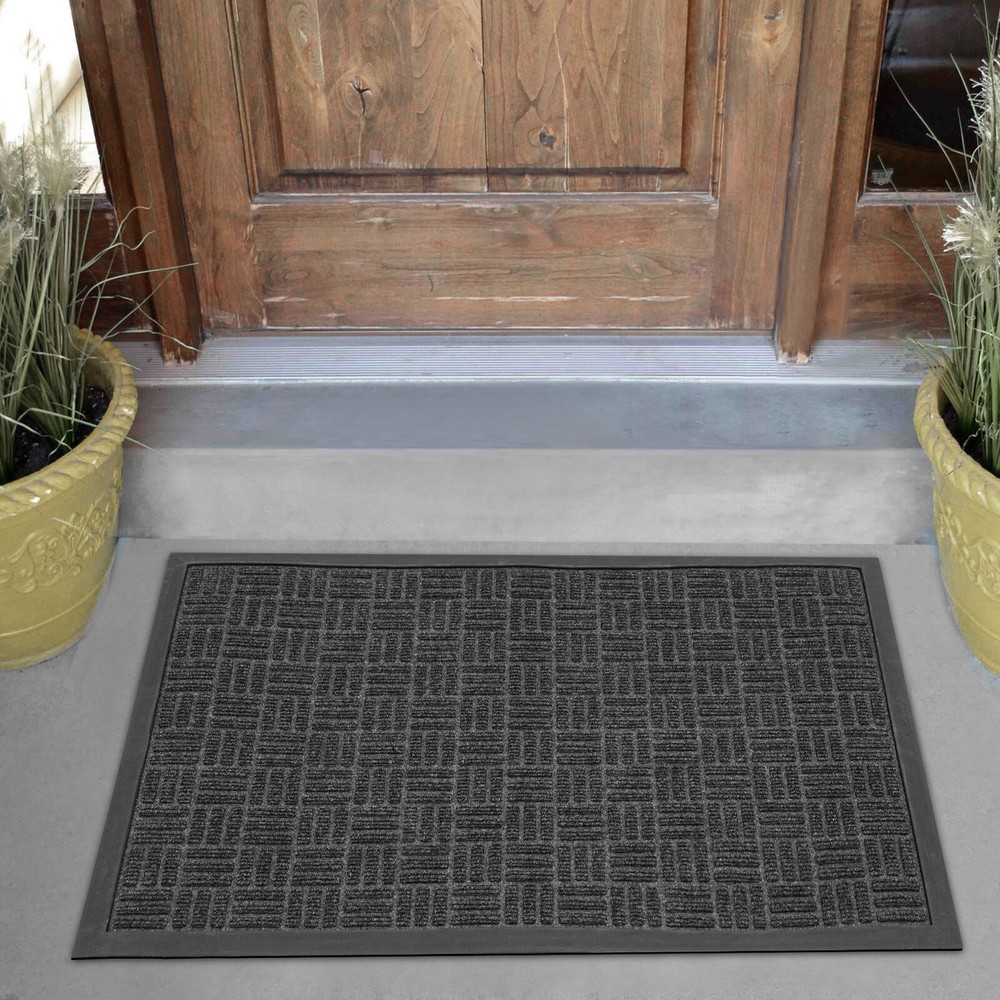 60*90CM Gray Front Door Mat, Outside Entrance Doormat, Door Mat for Entryway