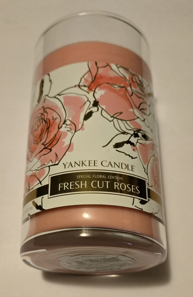 New Vintage Yankee Candle Floral Edition Fresh Cut Roses 12oz 1-Wick Jar