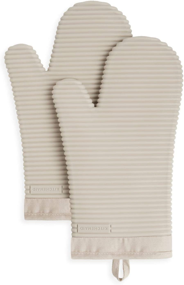 Ribbed Soft Silicone Oven Mitt Set, 7