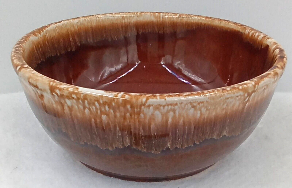 Kathy Kale Pottery Mixing Bowl Brown Drip Glaze Stoneware Vintage USA Brown 5