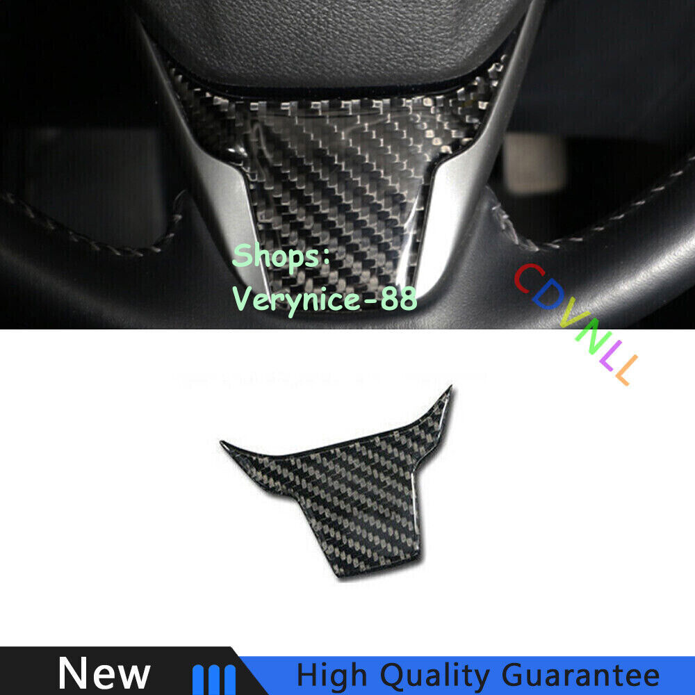 For Honda CRV CR-V 2017-2022 Real Carbon Fiber Steering Wheel Panel Cover Trim
