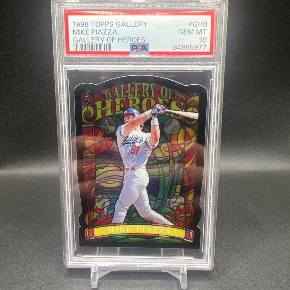 1998 Topps Gallery Heroes GH8 Mike Piazza Stained Glass PSA 10 GEM MINT HOF