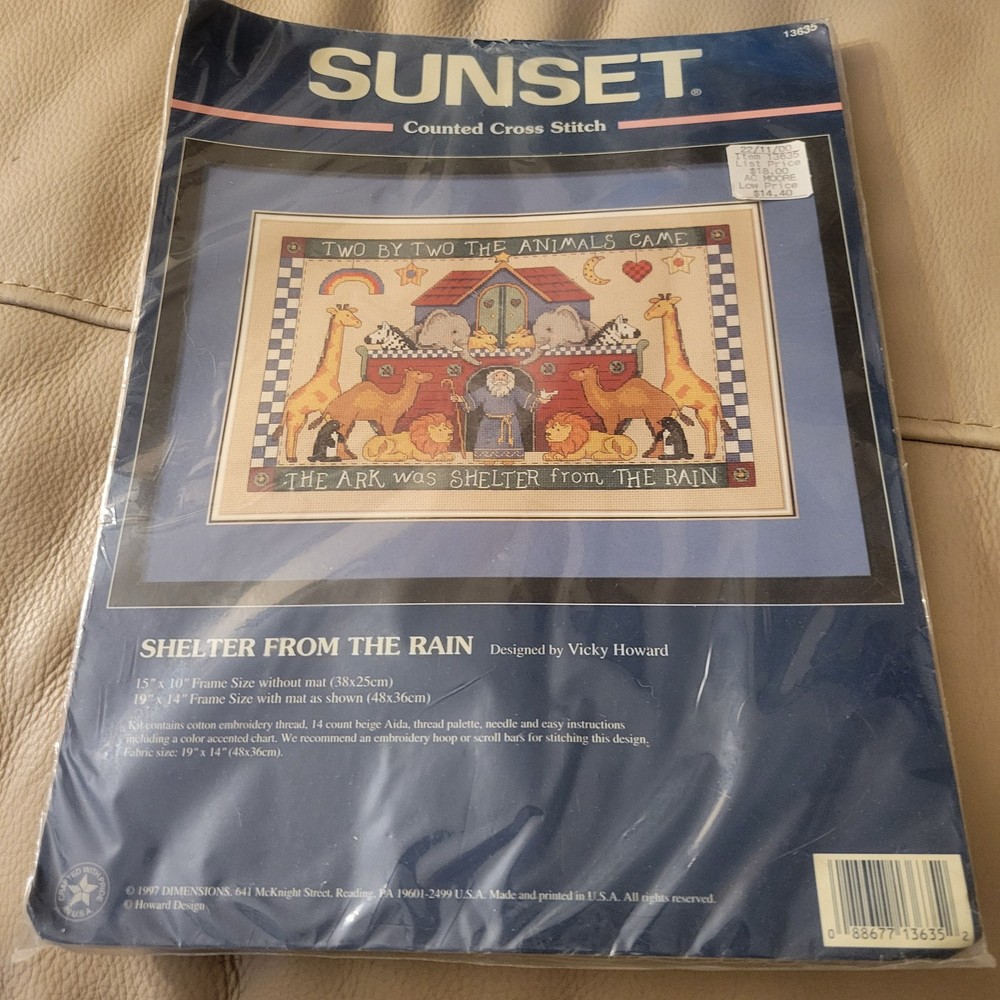 Sunset Counted Cross Stitch Native American Still Life #13601 New Sealed