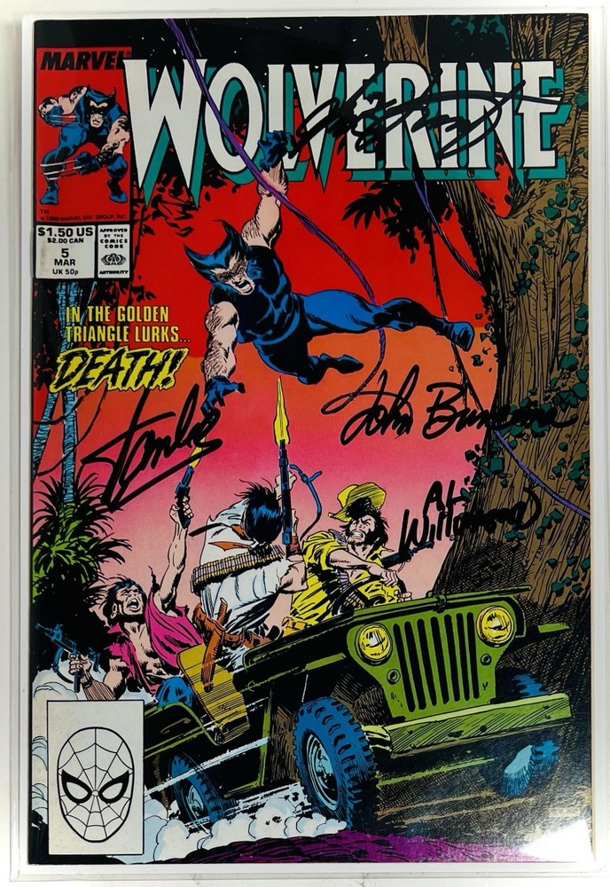 Wolverine #5 Marvel Comics March 1989 Signed By Stan Lee Claremont Buscema NR MT