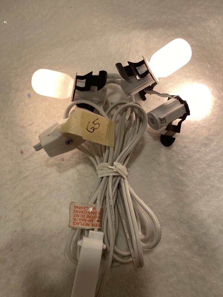 3 Socket Light Cord Set Dept 56 Lemax Christmas Village Sets On/Off Switch C7