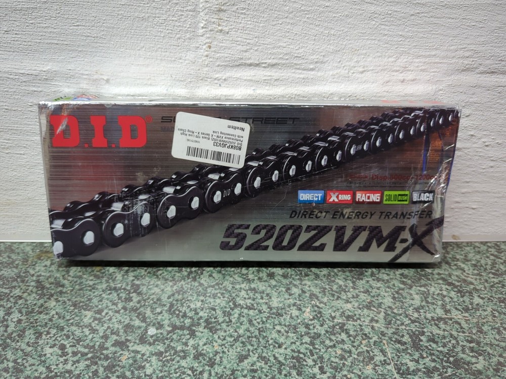 DID Super Street 520Zvmx-120 Black/Black Motorcycle Chain | 520ZVMXB120Z