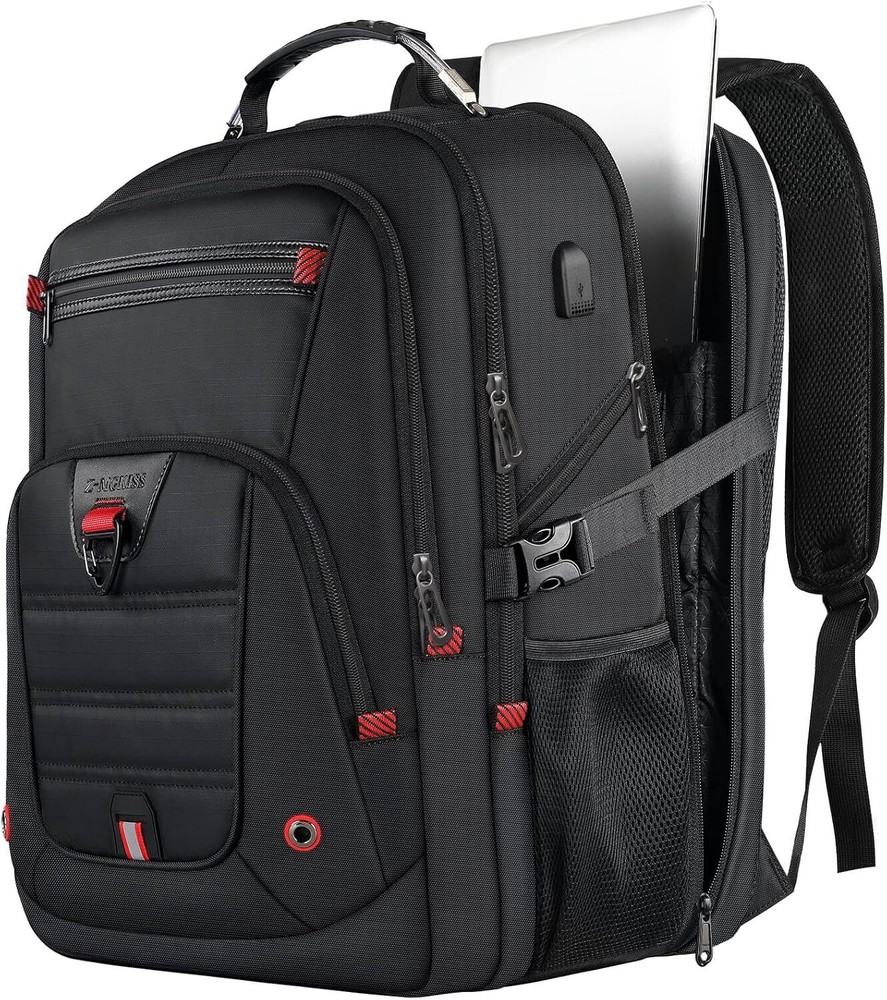 Extra Large 50L Anti-Theft Travel Backpack with TSA Laptop Compartment for 17.3 Inch Laptops