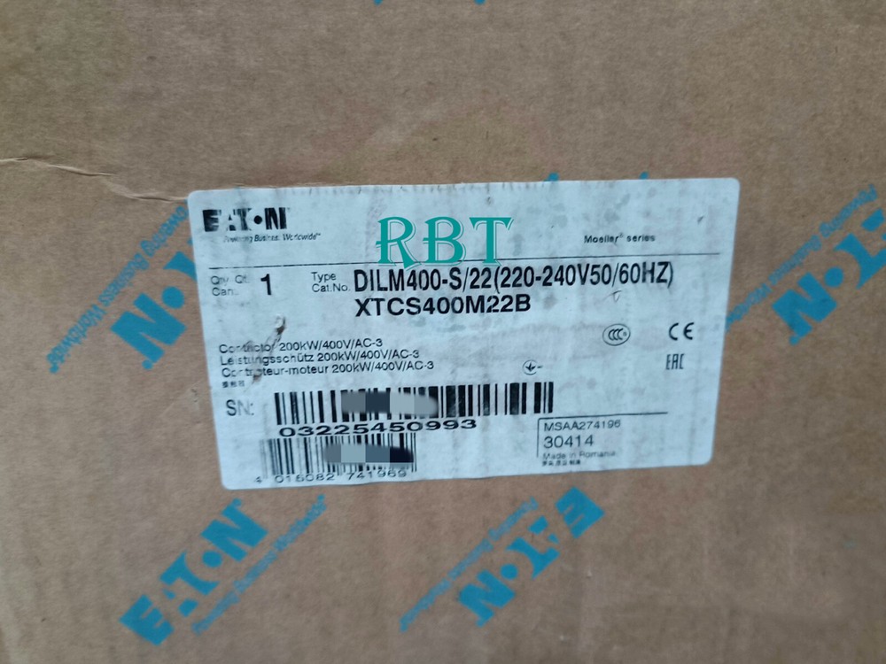 EATON DILM400-S/22 Contactor Brand New