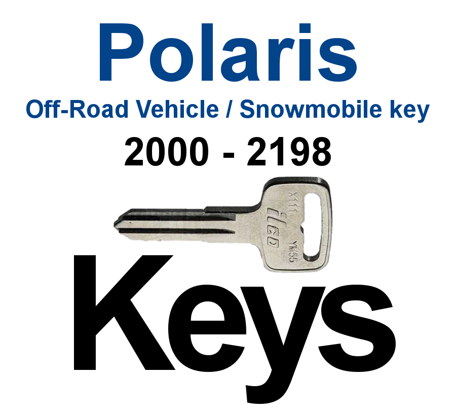 Polaris ATV Ranger RZR Snowmobile Sportsman Key Codes 2000-2198